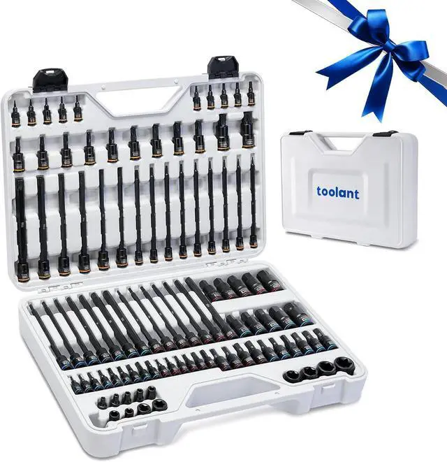 Main image of 98 PCS Master Allen And Torx Bit Socket Set, Hex/Torx/E-torx Bit Set,1/4", 3/8" And 1/2" Drive,S2 Alloy Steel, 2 PCS For Critical Size
