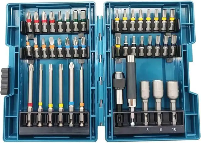 Alt view image 6 of 7 - B-55697 Fits for Makita 43pcs Screwdriver Bit Set,1/4" Hex Shank,Phillips, | Pozidriv,Torx,Security Torx,Hex,Slotted Bits,25mm&75mm Length,Magnetic Bit Holder,for Hitachi,Bosch,Dewalt Drills Drivers