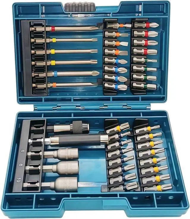 Alt view image 7 of 7 - B-55697 Fits for Makita 43pcs Screwdriver Bit Set,1/4" Hex Shank,Phillips, | Pozidriv,Torx,Security Torx,Hex,Slotted Bits,25mm&75mm Length,Magnetic Bit Holder,for Hitachi,Bosch,Dewalt Drills Drivers