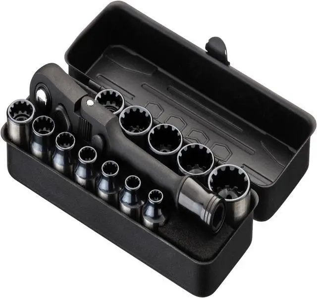 Alt view image 5 of 7 - Tool Torx Bit Set 77-Piece, Fully Armed Bits Ratchet Set with 13-Piece 1/4" Dr. Low Profile Sockets, 1/4" Dr 29-piece, and 35-piece Multi Function Bit Set