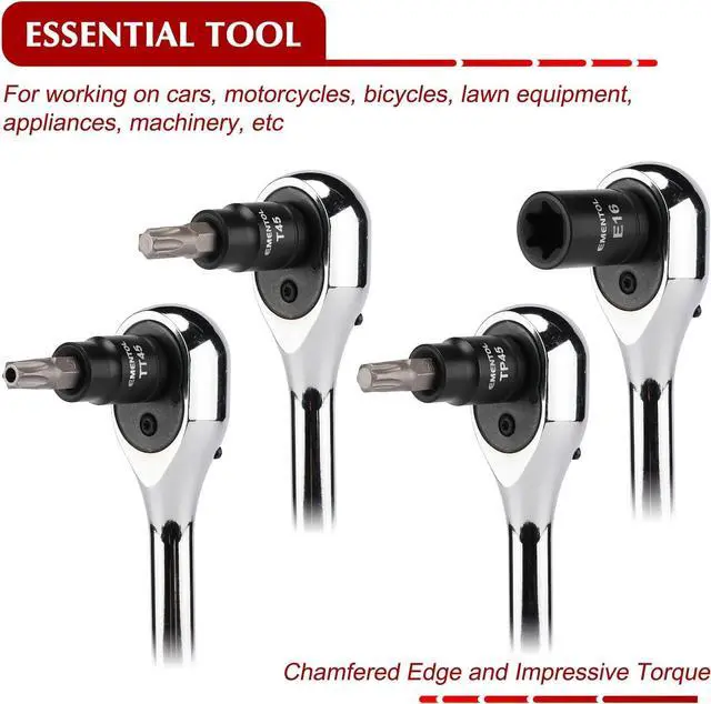 Alt view image 5 of 7 - Master Torx Bit Socket and External Torx Socket Set, 1/4" 3/8" 1/2" Drive, 67PCS, T6-T70, TT6-TT70, TP8-TP60, E4-E24, Includes Socket Adapters, Drill Adapters, CR-V Steel