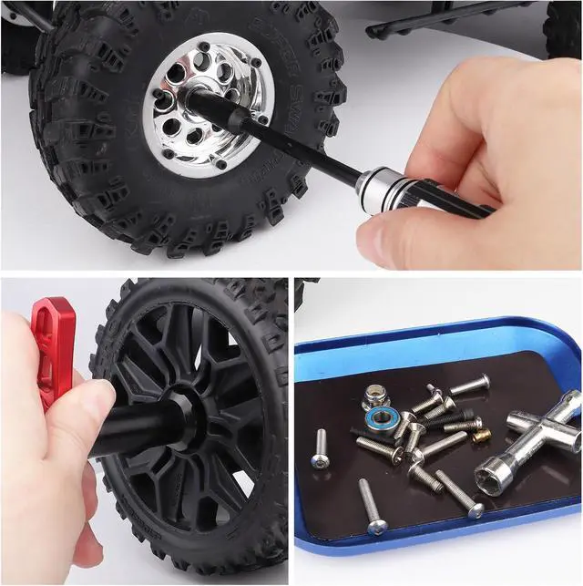 Alt view image 6 of 7 - Hex Driver Set (1.5mm 2.0mm 2.5mm 3.0mm), Hex Nut Driver Set(4.0/5.5/7.0/8.0mm) Screwdriver Kit, 17mm Wheel Wrench, RC Screw Tray, Turnbuckle Wrench, RC Repair Tools Kit for RC Cars