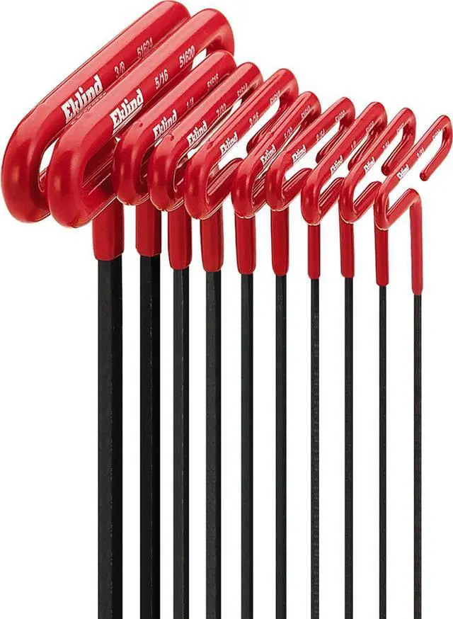 Main image of EKLIND 53610 Cushion Grip Hex T-Key allen wrench - 10pc set SAE Inch Sizes 3/32-3/8 6in series