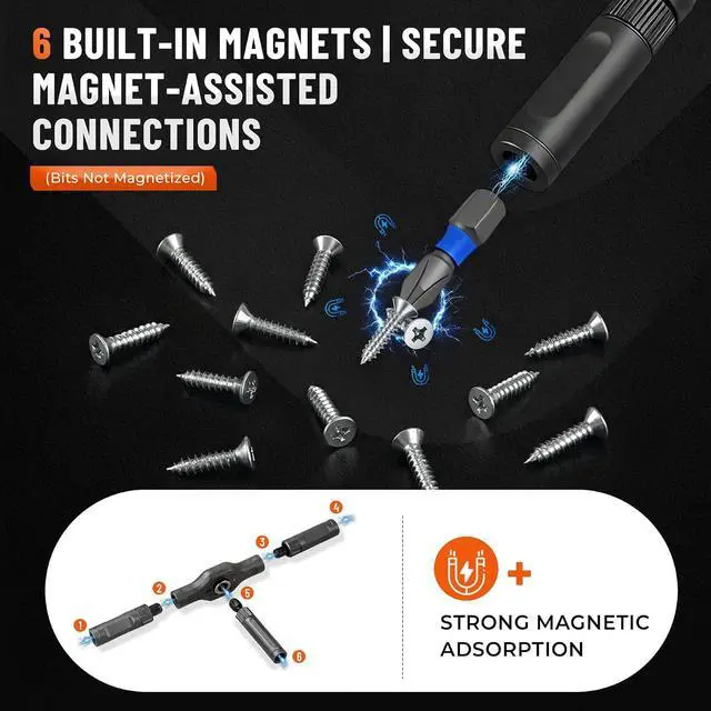 Alt view image 3 of 7 - 66 in 1 Magnetic Ratchet Screwdriver Set, Professional S2 Steel Precision Tool Kit with Magnet Case, Ratcheting Driver for Furniture Assembly, Electronics,Laptop Repair, DIY Enthusiasts, Men Dad Gift