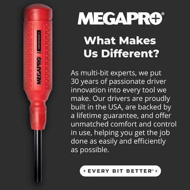 Alt view image 6 of 6 - Tamperproof Security Screwdriver Set | Multi-Bit Screwdriver with ¼ Hex Shaft | Next Gen Tamperproof Security Bits |Tri-wing bits | | Compact Security Bit Set (Next-Gen)