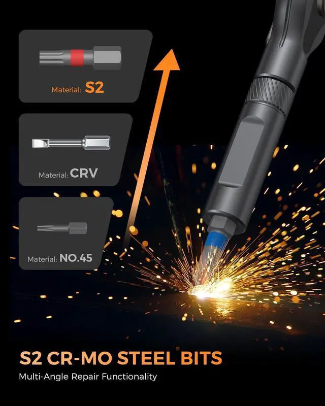 Alt view image 2 of 7 - Ratchet Screwdriver Set: 74 in 1 Magnetic Screwdriver Sets | Detachable T Handle,S2 Magnetic Steel Bits Tool Kit for Furniture Precision Electronics, Bicycle, DIY, Computer, Gift for Man