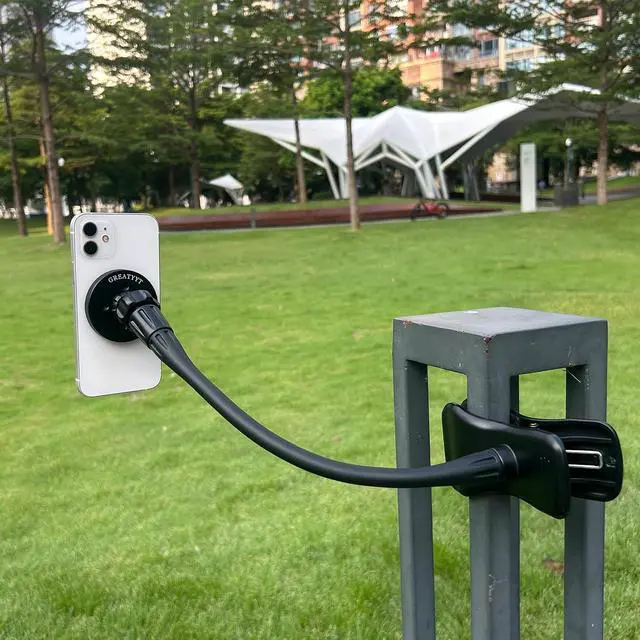 Alt view image 5 of 6 - Magnetic Gooseneck Phone Holder Clamp Mount for Magsafe,Cell Phone Clamp Clip for Guitar, Bass, Desk, Pole, Magnet Phone Stand for Recording/Live Broadcast.