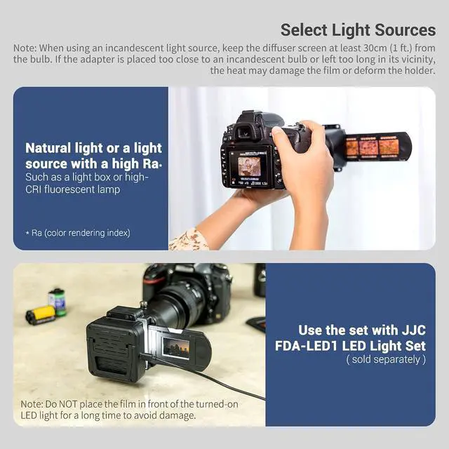 Alt view image 4 of 7 - JJC ES-2 Film Digitizing Adapter Set Kit | for Negative Copying,Converts 35mm Film & Slides to Digital Files Photo,Fits Camera with Select Canon Macro Lenses