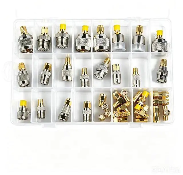 Main image of 38 Types/Set SMA BNC UHF to SMA MCX MMCX BNC TNC UHF SO239 PL259 N F Type SMB RF Coaxial Coax Adapter Connector Combination