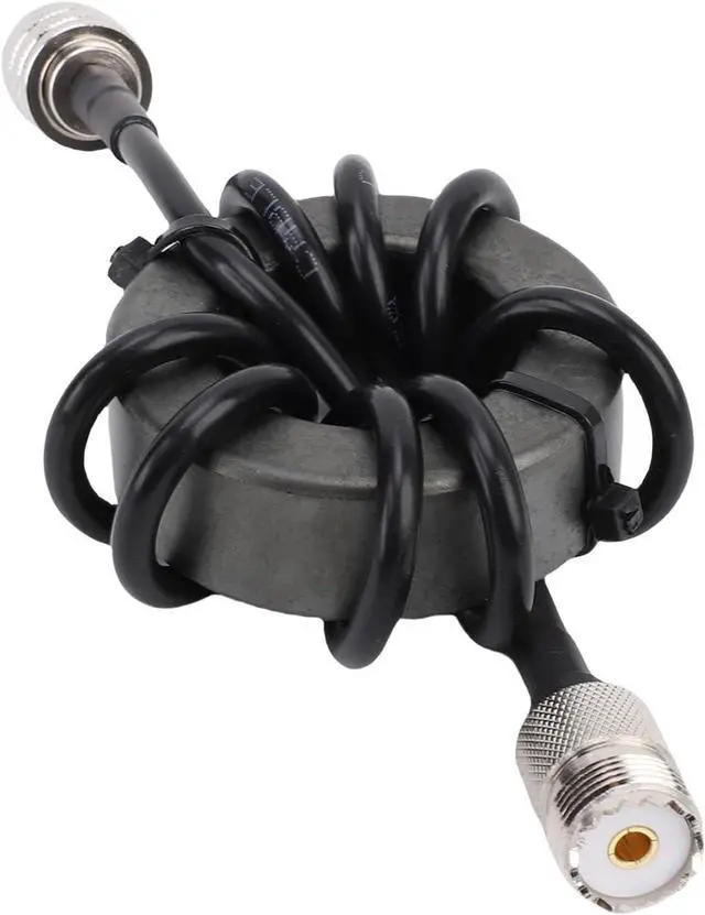 Alt view image 5 of 6 - HF Common Mode Choke Balun, 1.8 to 30MHz Anti Interference with PL-259 to SO-239 Connector, 150W PEP EM43 Toroid Core for Ham Radio Shortwave Communication & Antenna EMI