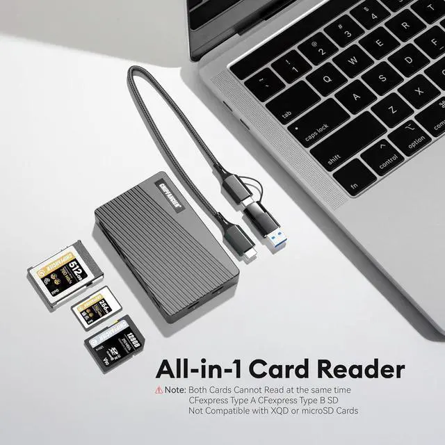 Alt view image 7 of 7 - Memory Card Reader USB 3.2 10Gbps Multi Memory Card Reader All-in-1 Simultaneous Reading SD Micro SD TF MS CF Compact Flash Card Readers for Computer PC Camera Laptop Black