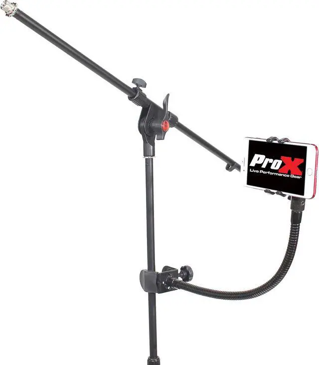 Alt view image 4 of 7 - Prox X-MOBICP18 Mobi Buddy Hands Free Mobile Device Clip Kit DJ Cellphone Selfie Stick Table Stand Tripod Clamp and Case