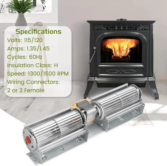 Alt view image 6 of 7 - 1-00-29145 Distribution Blower for Harman Pellet Stove Parts P35i Convection Fan XXV Motor Free Standing Accentra Cast FS Replacement 3-21-29045 Fireplace Accessory
