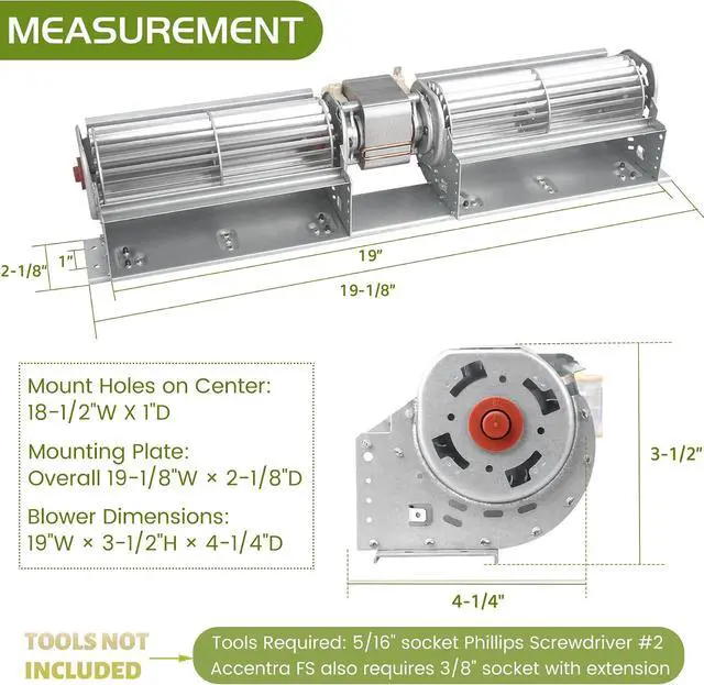 Alt view image 4 of 7 - 1-00-29145 Distribution Blower for Harman Pellet Stove Parts P35i Convection Fan XXV Motor Free Standing Accentra Cast FS Replacement 3-21-29045 Fireplace Accessory