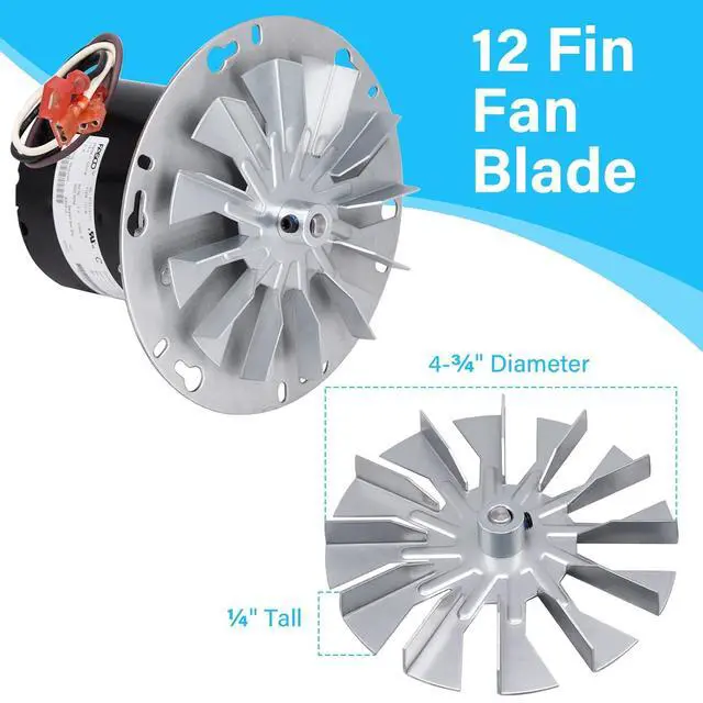 Alt view image 4 of 6 - Replacement Combustion Exhaust Blower Motor for St Croix Auburn, Hastings, Afton Bay, SCF-050, Prescott EXL, York Insert, Lancaster Pellet Stoves, 80P20001-R 80P30521-R 80P31093-R
