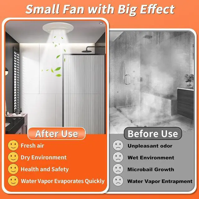 Alt view image 5 of 6 - BCD-0388 Mobile Home Bathroom Exhaust Fan Motor Replacement with Blade | 50 CFM Quiet 1.0 Sone Ceiling Vent Fan Motor, Fits V2244-50, V2245-50, V2262-50, Mobile Home Use