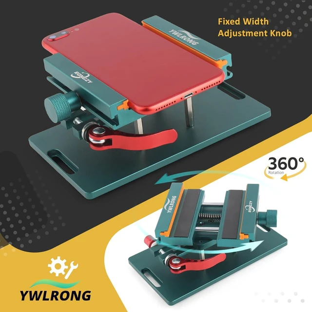Alt view image 3 of 7 - Phone Back Cover Glass Demolition Clamp for iPhone 11 11 Pro 11 Pro Max, 12 12 Pro & 13, Rear Camera Frame Housing Cover Removal Holder Tool