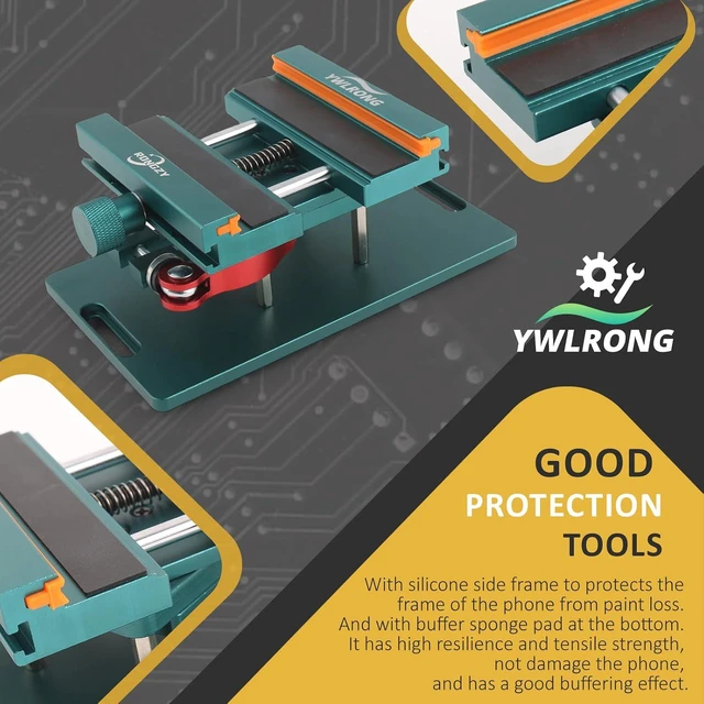 Alt view image 4 of 7 - Phone Back Cover Glass Demolition Clamp for iPhone 11 11 Pro 11 Pro Max, 12 12 Pro & 13, Rear Camera Frame Housing Cover Removal Holder Tool