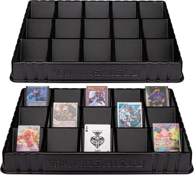 Main image of Stackable Heavy Duty Card Sorting Tray | Compatible with Pokemon, Baseball, Magic The Gathering MTG, TCG Trading Cards | (Two Trays)