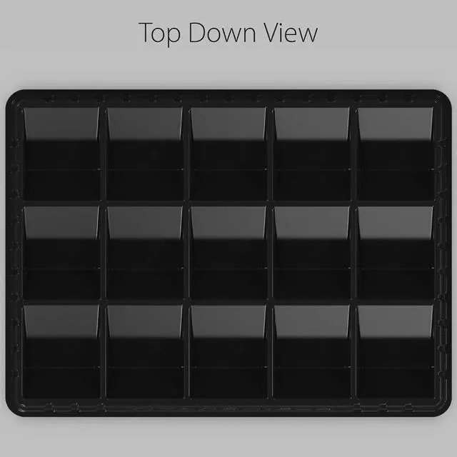 Alt view image 6 of 7 - Stackable Heavy Duty Card Sorting Tray | Compatible with Pokemon, Baseball, Magic The Gathering MTG, TCG Trading Cards | (Two Trays)