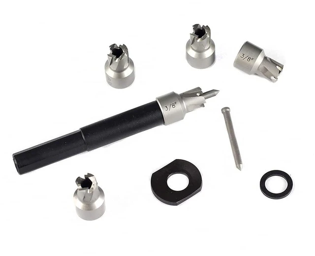 Alt view image 5 of 7 - Spot Weld Cutter Set 5-Pack 3/8 Inch for Power Hand Drill Tool | HSS,remover,welding,hole drilling bits