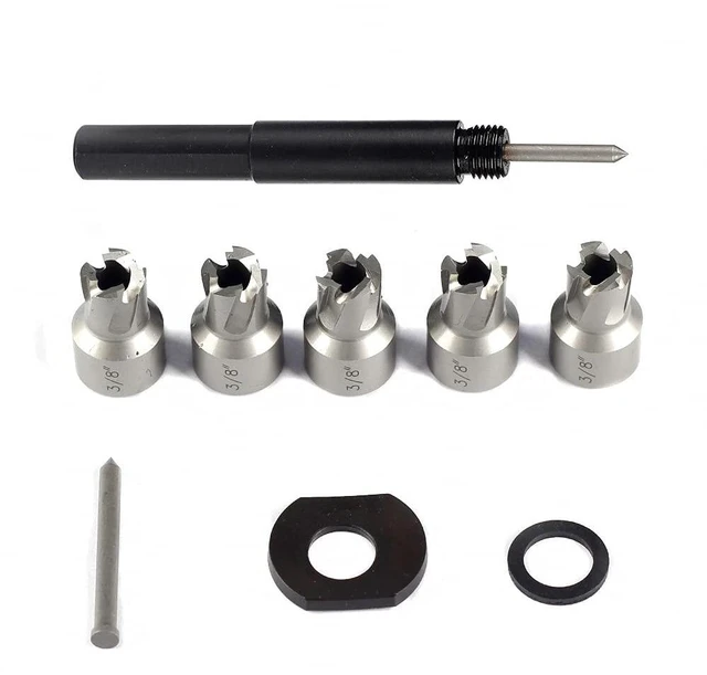 Alt view image 4 of 7 - Spot Weld Cutter Set 5-Pack 3/8 Inch for Power Hand Drill Tool | HSS,remover,welding,hole drilling bits