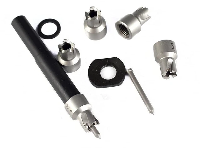 Alt view image 6 of 7 - Spot Weld Cutter Set 5-Pack 3/8 Inch for Power Hand Drill Tool | HSS,remover,welding,hole drilling bits