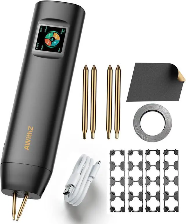 Main image of Battery Spot Welder with 3700W MAX 1.5" LCD Display | 1000A Double-ended 99 Adjustable Levels, Auto/Manual Modes, 7-Language UI, Portable Spot Welder for Nickle