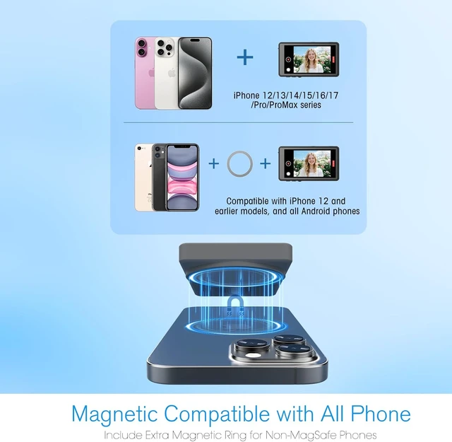 Alt view image 7 of 7 - Vlog Selfie Monitor Screen iPhone, Screen Mirroring with Remote Control