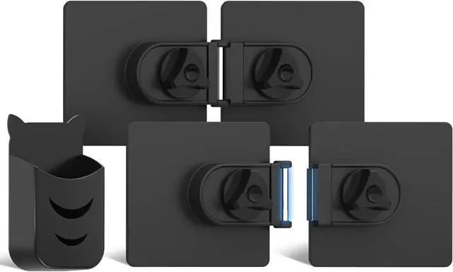 Main image of 2-Pack Magnetic Monitor Connector with Pen Holder Magnetic Monitor Alignment Clips for Flat or Curved Computer Monitors Screen Strong Adhesive Magnetic Monitor Connection Bracket for Closing the Gap