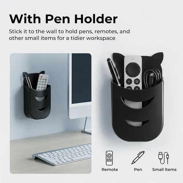 Alt view image 4 of 7 - 2-Pack Magnetic Monitor Connector with Pen Holder Magnetic Monitor Alignment Clips for Flat or Curved Computer Monitors Screen Strong Adhesive Magnetic Monitor Connection Bracket for Closing the Gap