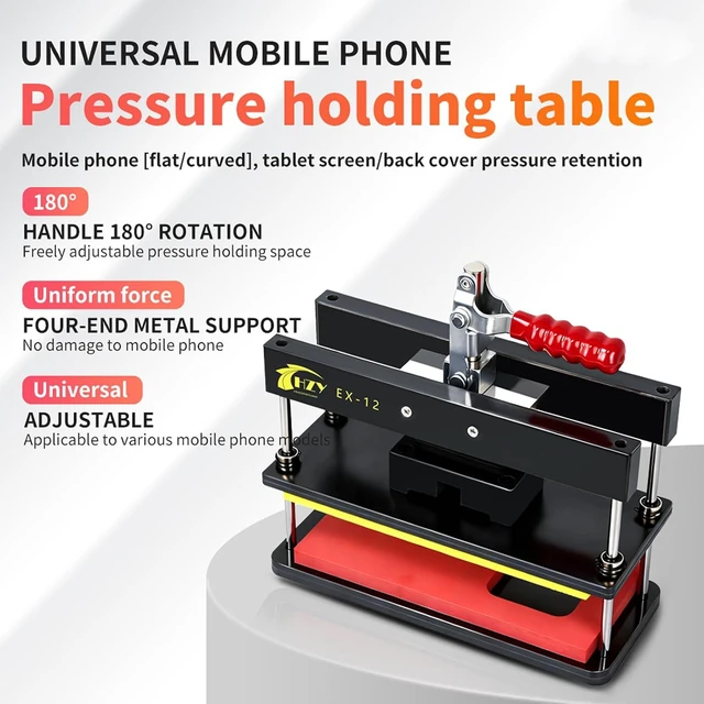 Alt view image 3 of 7 - Cell Phone Screen Separator 180° Universal Pressure Mold, Precise Positioning LCD Replacement Fixture Holder for iPhone Samsung Repair EX-12