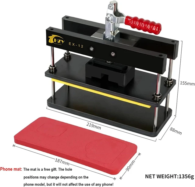 Alt view image 6 of 7 - Cell Phone Screen Separator 180° Universal Pressure Mold, Precise Positioning LCD Replacement Fixture Holder for iPhone Samsung Repair EX-12