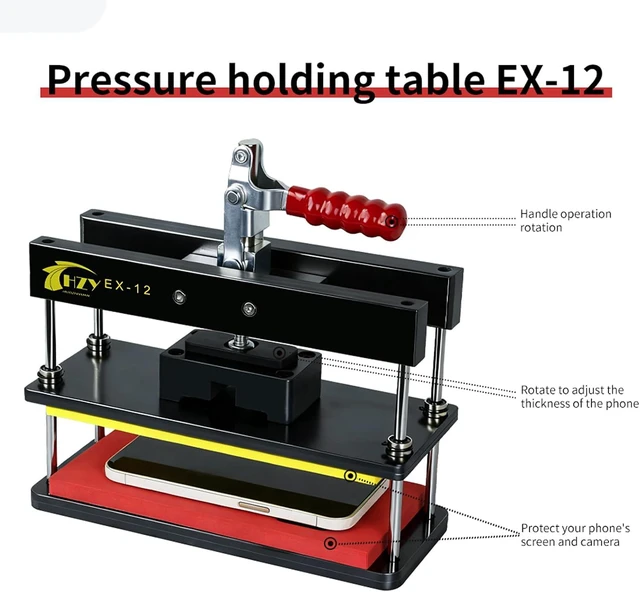 Alt view image 7 of 7 - Cell Phone Screen Separator 180° Universal Pressure Mold, Precise Positioning LCD Replacement Fixture Holder for iPhone Samsung Repair EX-12