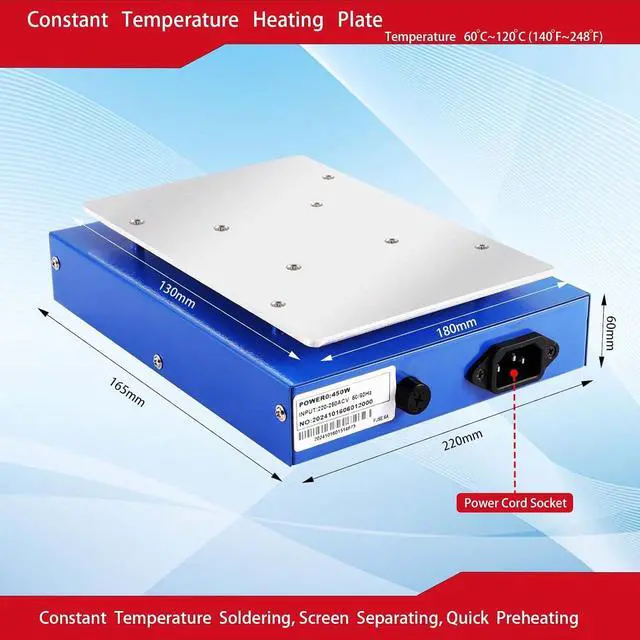 Alt view image 2 of 7 - 450W 110V Soldering Station Hot Plate, 7 Inch LCD Screen Separator Preheating Panel