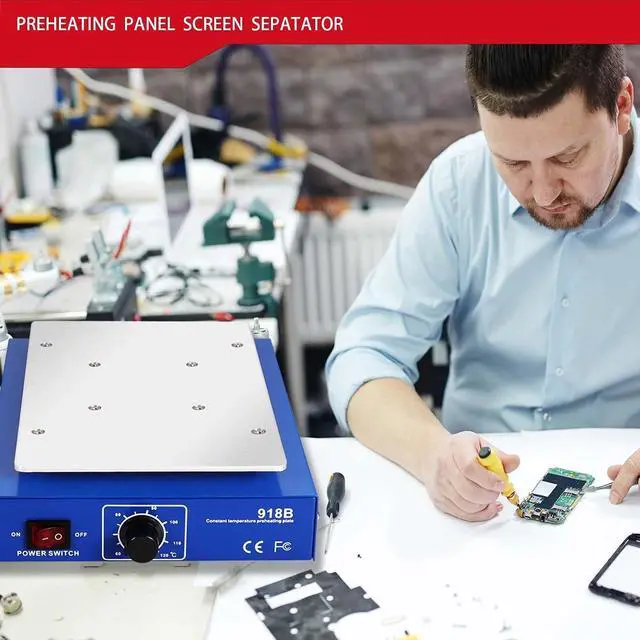 Alt view image 6 of 7 - 450W 110V Soldering Station Hot Plate, 7 Inch LCD Screen Separator Preheating Panel