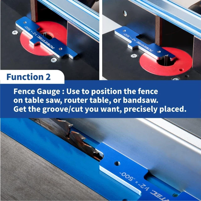 Alt view image 5 of 6 - Setup Blocks & Table Saw Gauge 7PC Set 71579, Aluminum Setup Bars, Spacer Blocks & Measuring Bars, Woodworking Depth Gauge 3-in-One