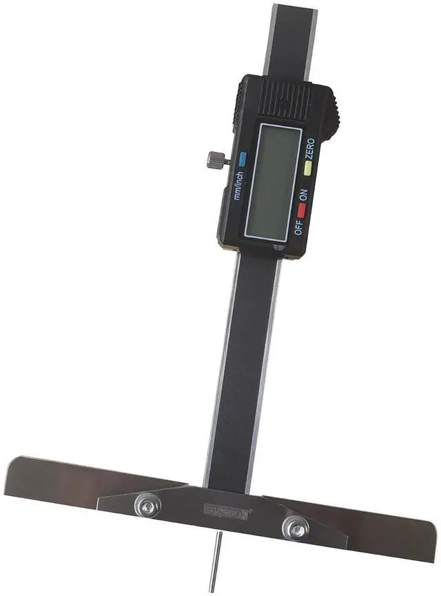 Main image of Digital Depth Caliper with Detachable Wide Jaw Bridge - 0-6"/150mm Stainless Steel Depth Gauge, 0.001" Precision, Extra-Large LCD Screen for Professionals, Machining & DIY Measurements