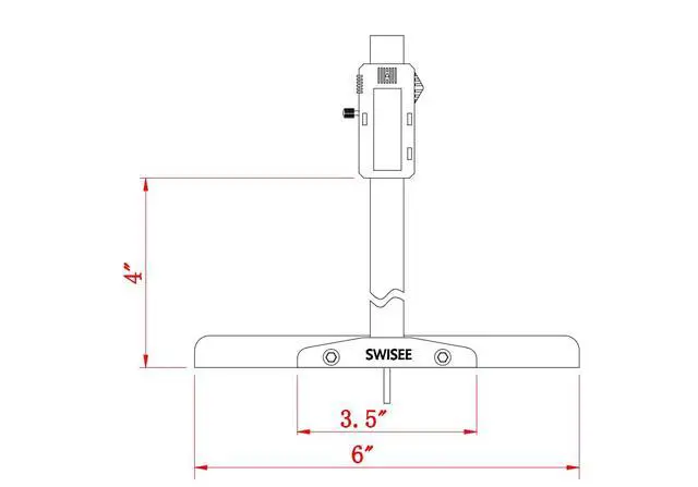 Alt view image 6 of 6 - Digital Depth Caliper with Detachable Wide Jaw Bridge - 0-6"/150mm Stainless Steel Depth Gauge, 0.001" Precision, Extra-Large LCD Screen for Professionals, Machining & DIY Measurements