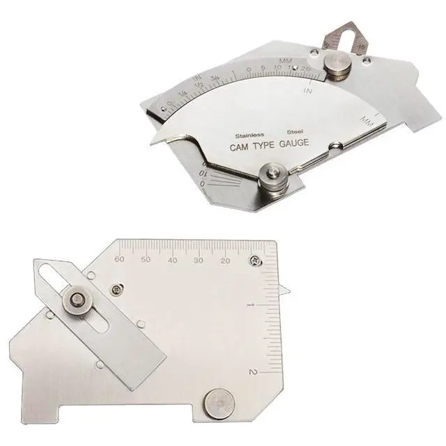 Alt view image 4 of 7 - Weld Gauge Set Includes Cam Type Gauge and Weld Fillet Gauge and Porosity Undercuts Checking Gauge and Convexity Concavity Welding Gauge Inch