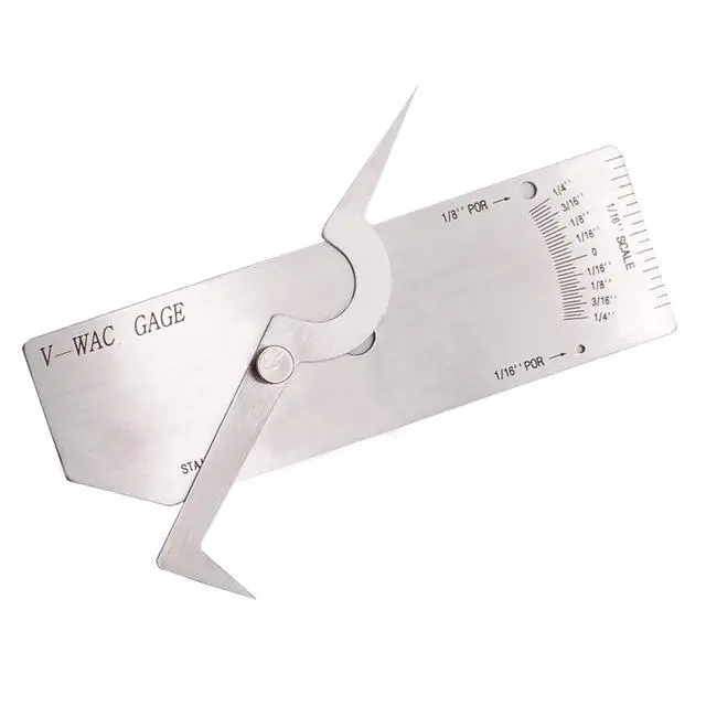 Alt view image 6 of 7 - Weld Gauge Set Includes Cam Type Gauge and Weld Fillet Gauge and Porosity Undercuts Checking Gauge and Convexity Concavity Welding Gauge Inch