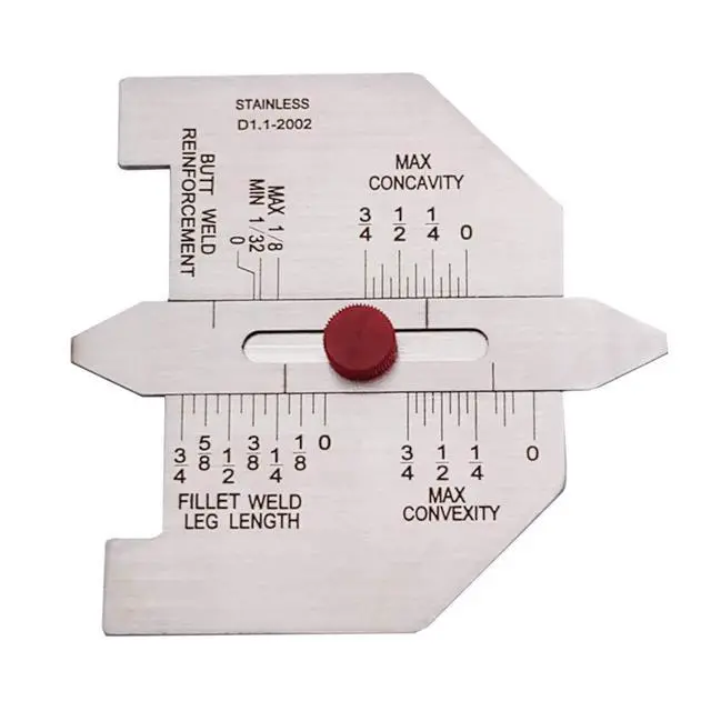 Alt view image 7 of 7 - Weld Gauge Set Includes Cam Type Gauge and Weld Fillet Gauge and Porosity Undercuts Checking Gauge and Convexity Concavity Welding Gauge Inch