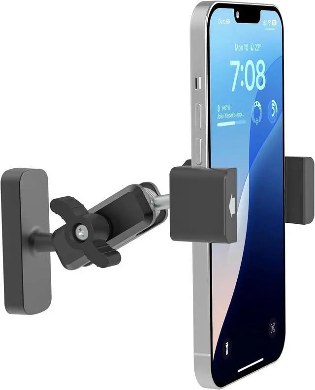 Main image of Magnetic Phone Holder for Boat/Gym/Truck/Tractor/Forklift, Magnet Base Cell Phone Mount with Matel Arm, Fit iPhone 17 16 15 14 Pro Max, Galaxy S25, All 4-7" Smartphone