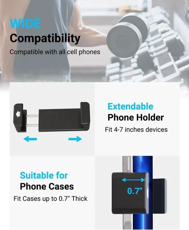 Alt view image 5 of 7 - Magnetic Phone Holder for Boat/Gym/Truck/Tractor/Forklift, Magnet Base Cell Phone Mount with Matel Arm, Fit iPhone 17 16 15 14 Pro Max, Galaxy S25, All 4-7" Smartphone