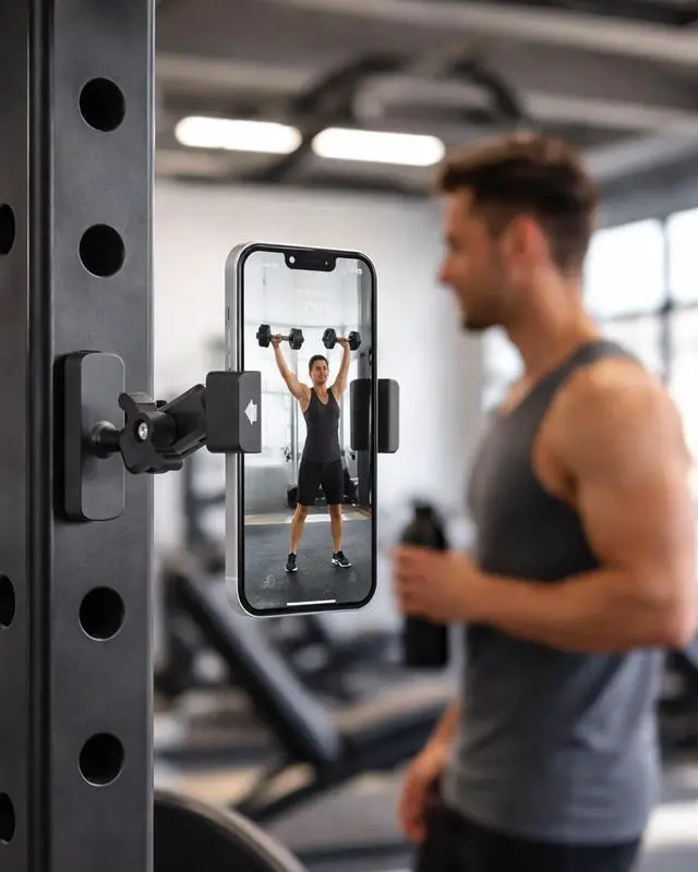 Alt view image 6 of 7 - Magnetic Phone Holder for Boat/Gym/Truck/Tractor/Forklift, Magnet Base Cell Phone Mount with Matel Arm, Fit iPhone 17 16 15 14 Pro Max, Galaxy S25, All 4-7" Smartphone
