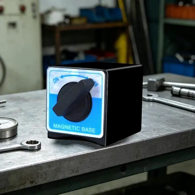 Alt view image 6 of 7 - 3 Pcs 8T Magnetic Base Holder Bed On/Off Switch, M8 x 1.25 Tapped Hole, 132 Lbs Holding Power, 2.7 x 2.2 x 2 Inch, Switchable Base Stand, Adjustment Arm, for Indicator Usage