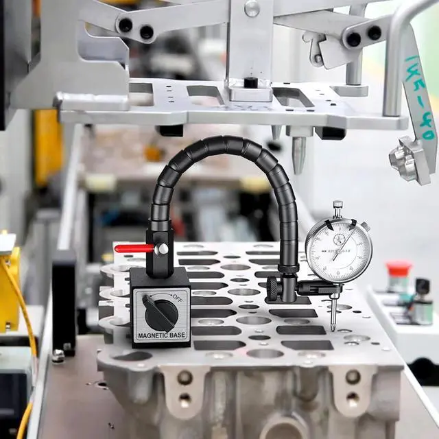 Alt view image 6 of 7 - Dial Indicator 0-1'' with Magnetic Base Includes Flex Arm (White) | Dial Indicator Tools Set for Alignment, 0.001" Accuracy with Magnetic Base 176lbs (80kg) Max Pull for 3D Printer, Lathe, CNC