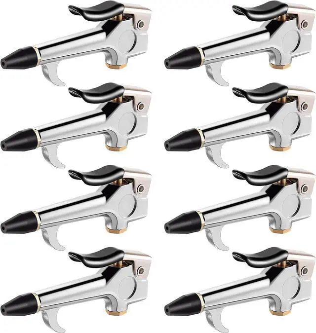 Main image of 8 Pieces Air Blow Tools Adjustable Nozzle Blow Tool Air Compressor Flow Nozzle Accessories for Industrial Household Compressor