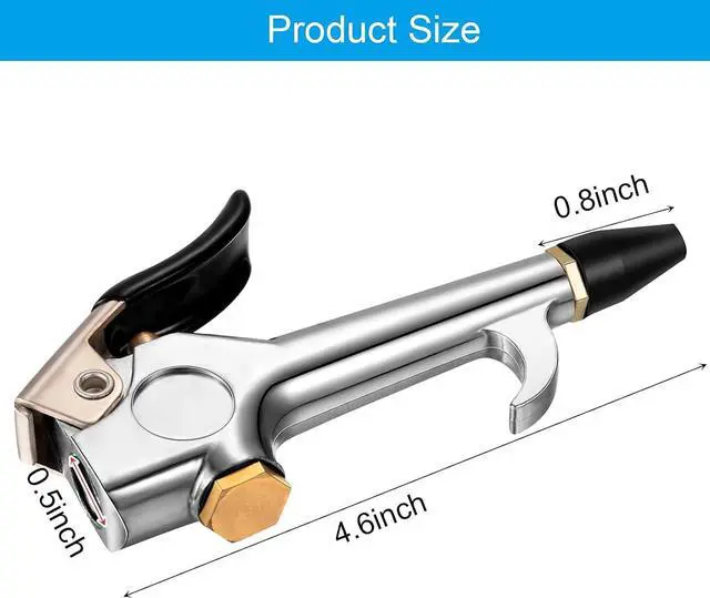 Alt view image 3 of 7 - 8 Pieces Air Blow Tools Adjustable Nozzle Blow Tool Air Compressor Flow Nozzle Accessories for Industrial Household Compressor