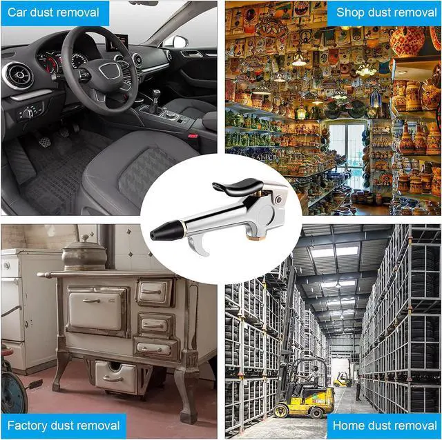 Alt view image 6 of 7 - 8 Pieces Air Blow Tools Adjustable Nozzle Blow Tool Air Compressor Flow Nozzle Accessories for Industrial Household Compressor